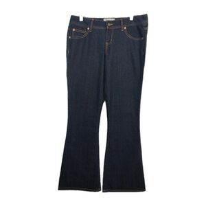 SO women's flare leg jeans, size 9 short, dark wash blue